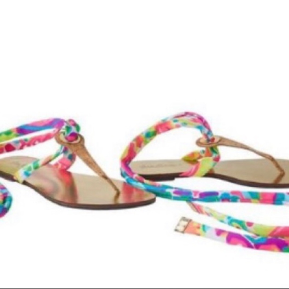 Lilly Pulitzer Harbor wrap sandals size 6.5